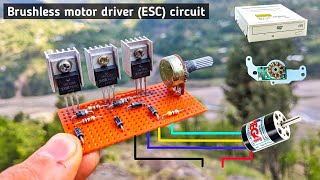 How to make brushless motor driver circuit | BLDC motor controller | ESC circuit with mosfet