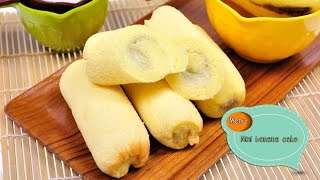 เค้กโรลกล้วย Mini Banana Cake - โตเกียวบานาน่า Tokyo Banana - 1 Minute Cooking