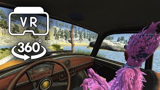 Driving with kissy missy (poppy playtime) - 3D VR 360 Video 4K