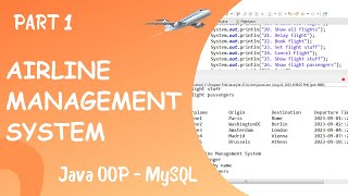 Airline Management System using Java Object Oriented Programming (OOP) (Part 1)