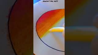 Beautiful Painting With Doms Color Pencil || Painting Color || #shorts #arts #viral #acrylicpaint