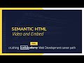 Crushing Codecademy PRO WEB DEVELOPMENT career path Challenge - Video and Embed