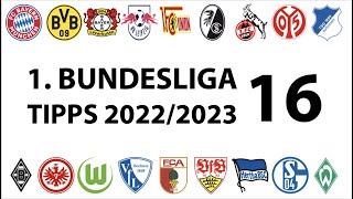 Bundesligatipps 1.Liga - 16.Spieltag - Saison 2022/2023