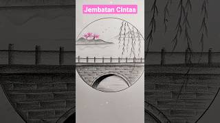 Menggambar Pemandangan Jembatan #menggambar #melukis