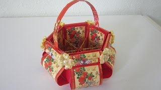 CNY TUTORIAL NO. 12 - Lunar New Year 農曆新年 Hongbao Floral Basket