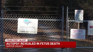 Autopsy reveals more details about fetus found at Sumter County water treatment plant