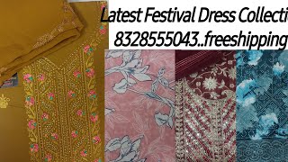 Latest Festival Dress collection8328555043 freeshipping🥳#trending#latest#online#sar ees#lowcost#dres