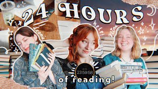 we tried to read for 24 HOURS STRAIGHT… 🫠 readathon vlog with friends 📖🌛☁️