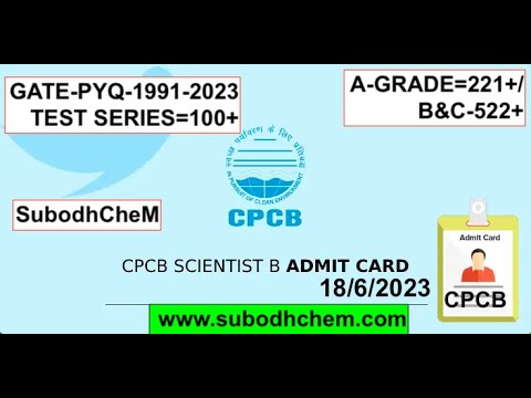 CPCB-SCIENTIST-B-CHEMISTRY 18/6/2023 || || HOW TO PREPARE | TEST SERIES ...