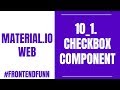 Material.io Web Components Tutorial - 10_1. Checkbox Component - #frontendfunn