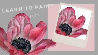 How to paint an anemone in watercolour