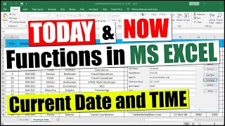 Today and Now Function in Excel (Display Current Date and Time in Excel)