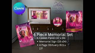 Create a Beautiful Memorial with This Editable Canva Obituary Template #Shorts #funeral #canva