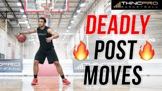 3 Simple But DEADLY Effective POST MOVES for Basketball Players!! (Unstoppable Footwork in the Post)