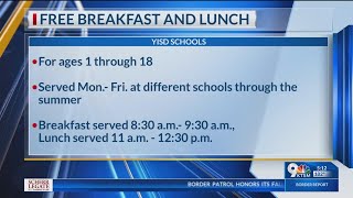 YISD to offer free breakfast, lunch to children over summer break