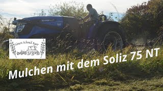 Obstbaum Anlage Mulchen | Solis 75 NT | Husqvarna 545 RXT | palladino Mulch gerät