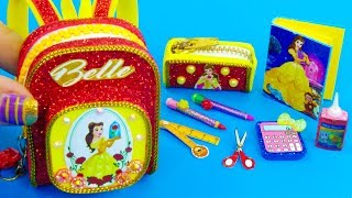 DIY Miniature Belle School Supplies ~ Backpack, Glitter Pen, Pencil Case #2