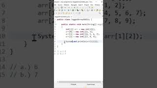 Jagged Array | Guess the output #javainterview #java