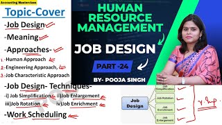 Job Design | Meaning | Techniques | Approaches | Human Resource Management | Part-24 | BBA | MBA