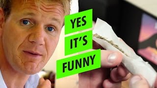 Chef Gordon Ramsay SMOKES HERBS | Red Wine Chocolate Sauce