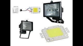 How to Convert a Halogen light with an LED Chip 220v