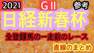 【日経新春杯2021】全登録馬の一走前のレースまとめ　最後の直線