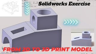 SolidWorks Basic Practice Drawing Exercise for Beginners | SolidWorks Basics Tutorial