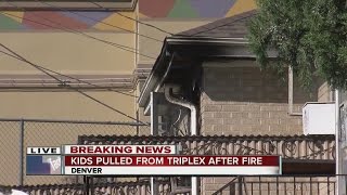 Kids rescued from triplex after fire