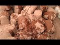 New paste pouring  red dirt ♥️ dry floor water 💦 pool  crumble dipping satisfying ASMR sounds