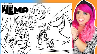 Coloring Finding Nemo, Marlin & Dory Coloring Pages | Prismacolor Markers & Crayola Crayons