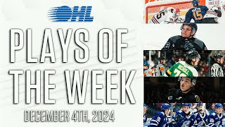 OHL Plays of the Week: Dec. 4, 2024