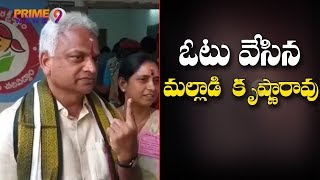 Yanam Health Minister Malladi Krishna Rao And His Wife Cast Their Votes | Prime9 News