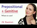 Prepositional + Genitive. When to use?  | Russian cases