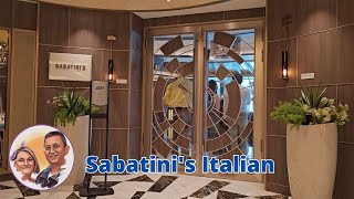 We try Sabatini's Italian restaurant on Sky Princess