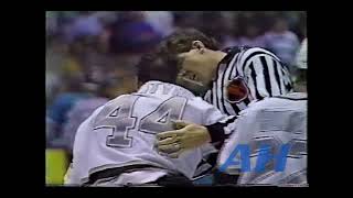 NHL Nov. 23, 1991 Los Angeles Kings v San Jose Sharks (R) John McIntyre v Link Gaetz