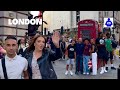 London Summer Walk 🇬🇧 Trafalgar Square, Piccadilly Circus to SOHO | Central London Walking Tour