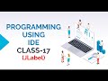 PROGRAMMING USING IDE CLASS-17 (JLABEL COMPONENT OF JAVA SWING)