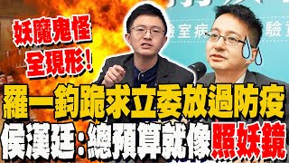 不演了?!羅一鈞跪求立委放過防疫 侯漢廷:總預算就像\