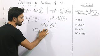 Decimals to Fractions| Convert decimal fractions into common fractions| in Urdu/Hindi| MathUse