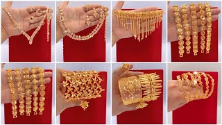 Latest gold jewellery 2025/22karat gold necklace designs bangles,bracelet with weight/new collection