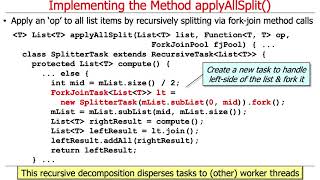 The Java Fork-Join Pool: Implementing applyAllSplit()