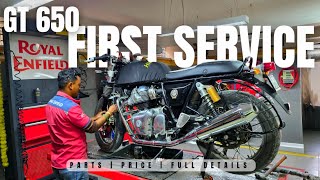 Continental GT 650 First Service Cost In 2025 \u0026 Full Detailed Servicing Video Inside Service Centre🔥