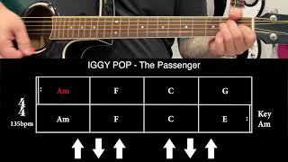 IGGY POP - The Passenger  [ACOUSTIC GUITAR COVER + CHORDS]