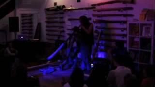 Sanshi and Jesse play didgeridoo at Didgeridoo Breath Concert