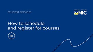 How to schedule and register for courses