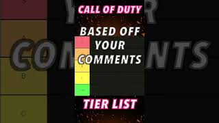 Ranking Every COD BASED on COMMENTS | COD Tier List #Shorts
