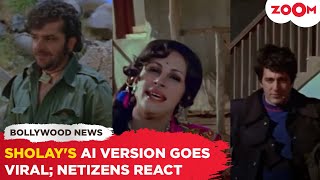 Amitabh Bachchan, Hema Malini and Dharmendra starrer Sholay's AI version leaves netizens in splits