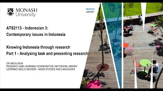 ATS2113 Knowing Indonesia through research - analysing task and presenting research