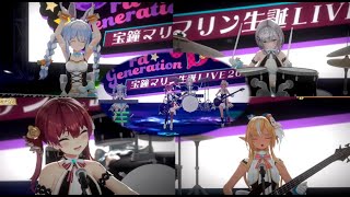 【宝鐘マリン】3期生バンドが歌う「星座になれたら」【ホロライブ/兎田ぺこら/白銀ノエル/不知火フレア/宝鐘マリン】