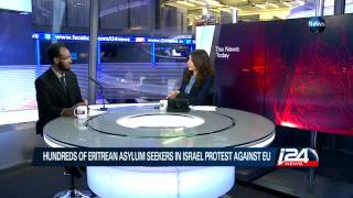 Hundreds of Eritrean asylum seekers in Israel protest against the EU